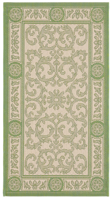 Safavieh Courtyard 2'-0" x 3'-7" Rug in Natural / Olive