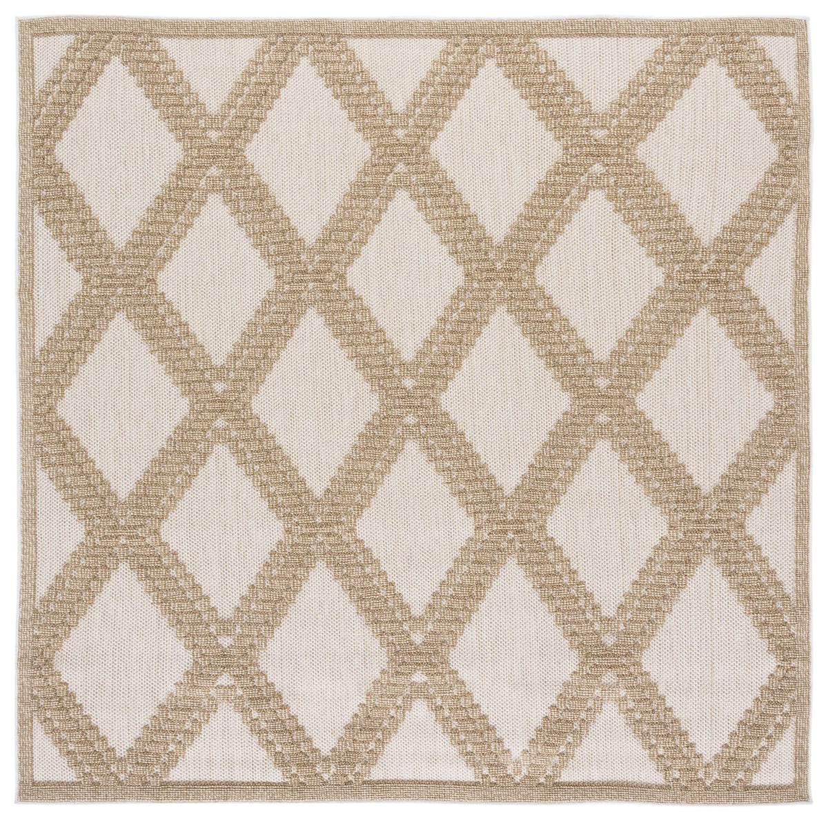 Safavieh Martha Stewart Global 6'-7" x 6'-7" Rug in Beige / Brown