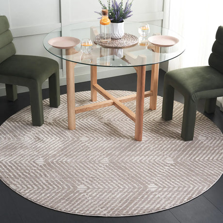 Safavieh Revive 6'-7" x 6'-7" Rug in Taupe / Ivory