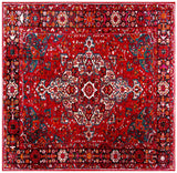 Safavieh Vintage Hamadan 6'-7" x 6'-7" Rug in Red / Multi