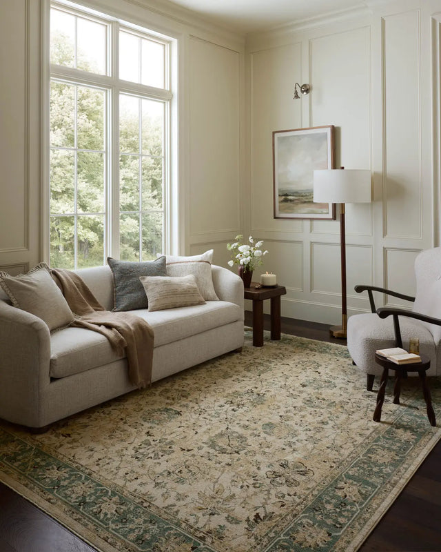Loloi Briar BRR-05 Ant. Ivory / Blue Rug - room scene 3