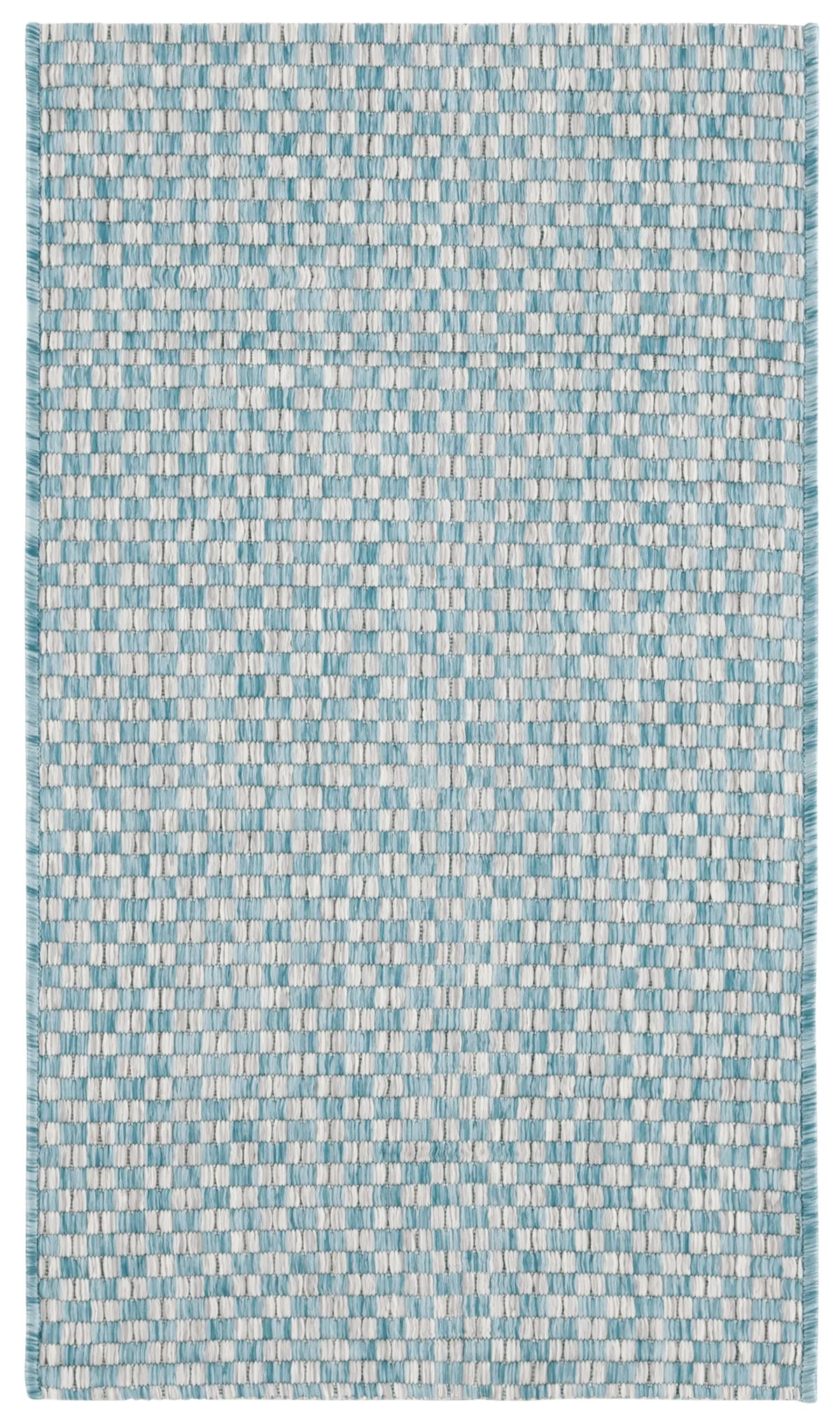 Safavieh Courtyard 2'-0" x 3'-7" Rug in Light Blue / Light Grey