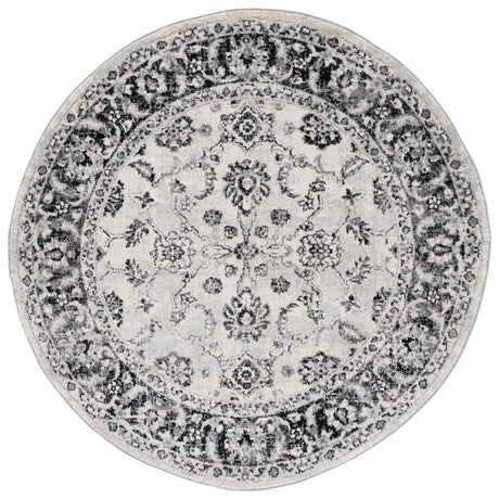 Safavieh Tulum 6'-7" x 6'-7" Rug in Ivory / Black