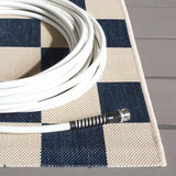 Safavieh Courtyard 4'-0" x 5'-7" Rug in Navy / Beige