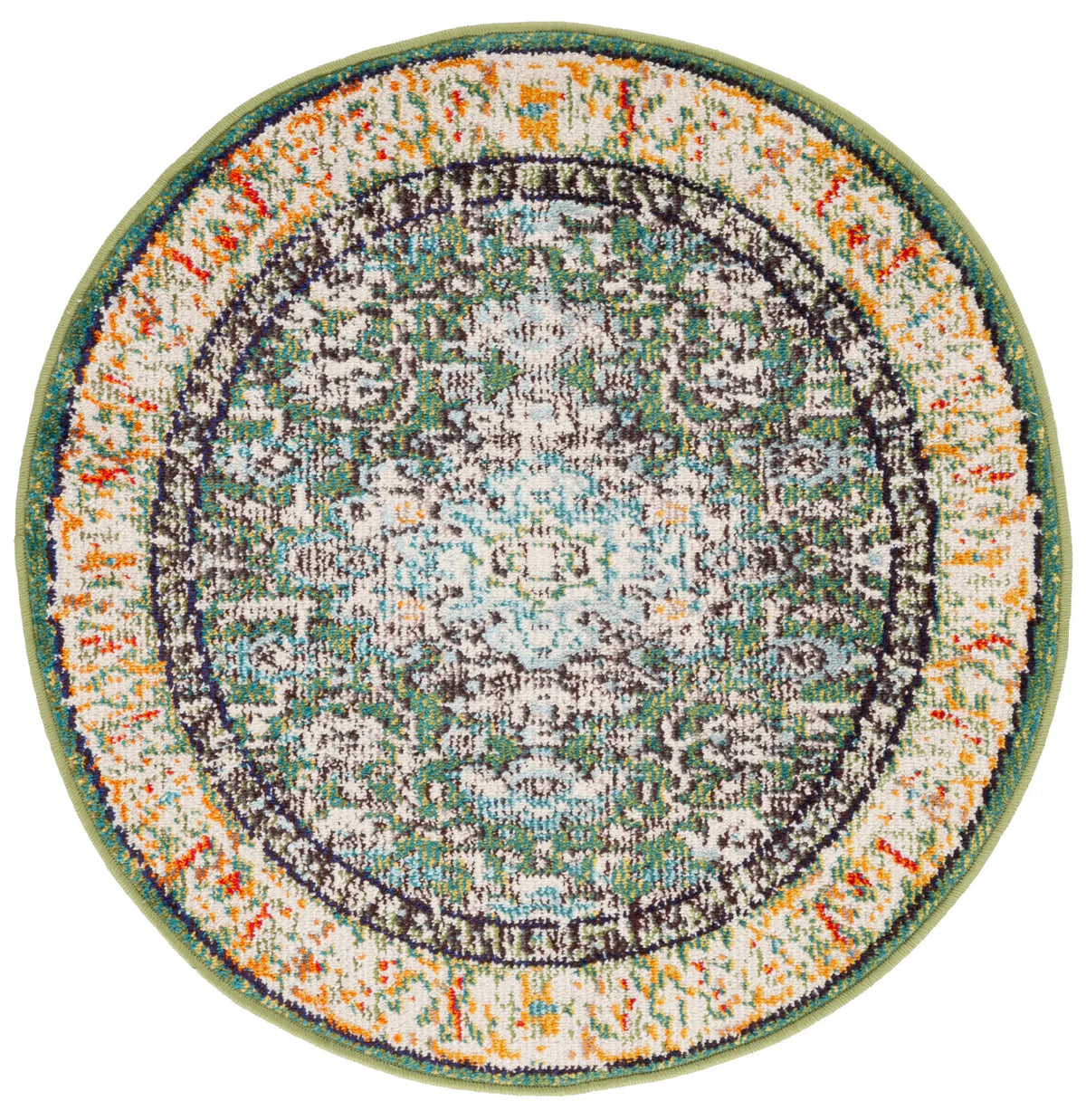 Safavieh Madison 3'-0" x 3'-0" Rug in Green / Turquoise