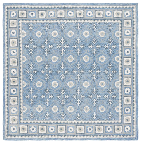 Safavieh Ebony 5'-0" x 5'-0" Rug in Blue / Ivory