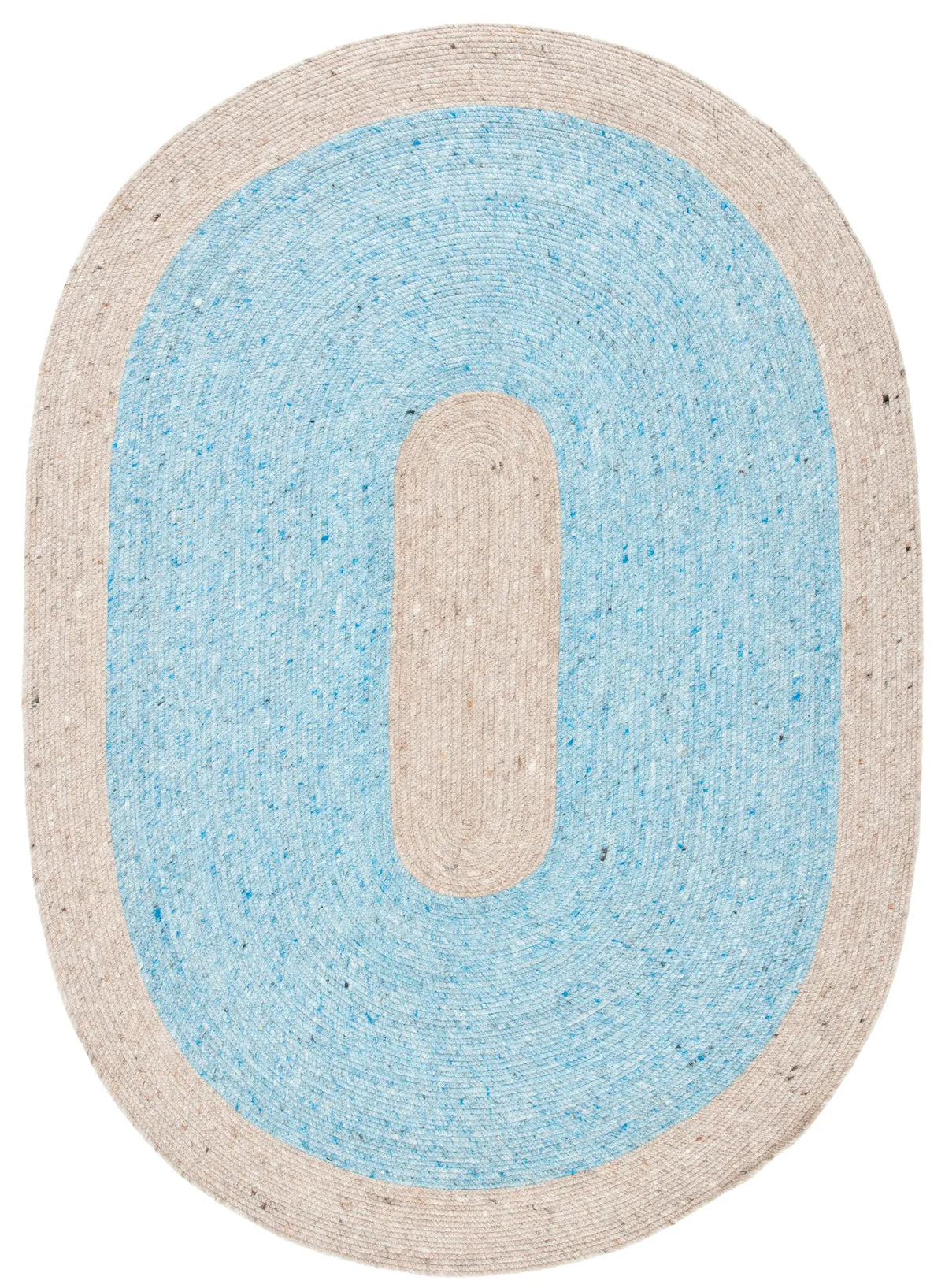 Safavieh Braided 5'-0" x 7'-0" Rug in Blue / Beige