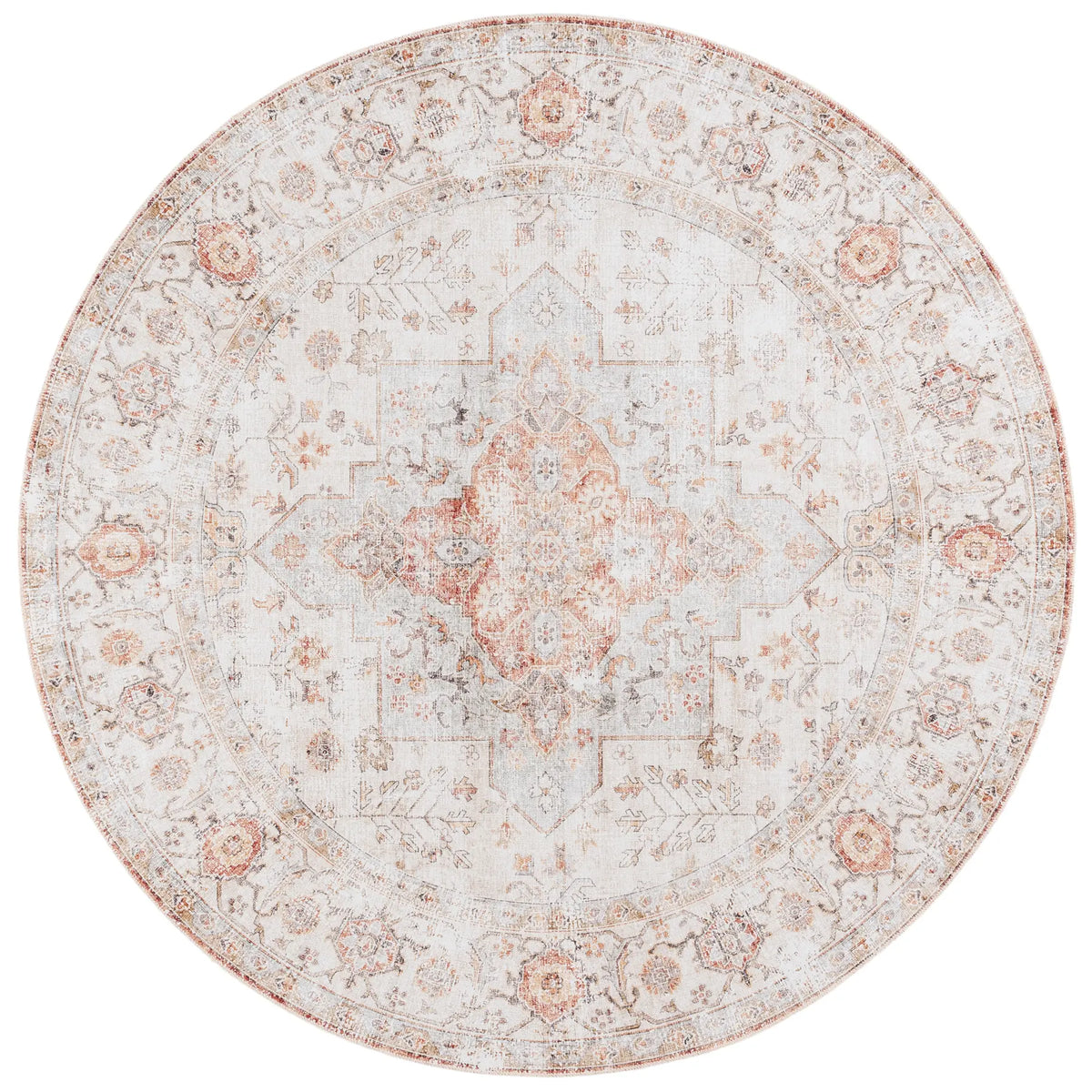 Safavieh Arizona 6'-0" x 6'-0" Rug in Beige / Rust