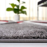 Safavieh Hollywood 4'-0" x 6'-0" Rug in Grey / Red