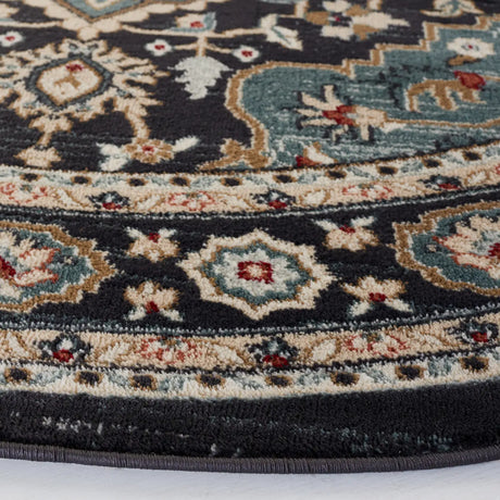 Safavieh Lyndhurst 5'-3" x 5'-3" Rug in Anthracite / Teal