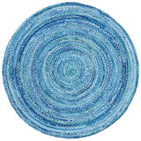 Safavieh Braided 6'-0" x 6'-0" Rug in Turquoise