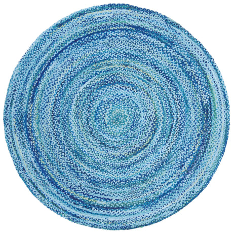 Safavieh Braided 6'-0" x 6'-0" Rug in Turquoise