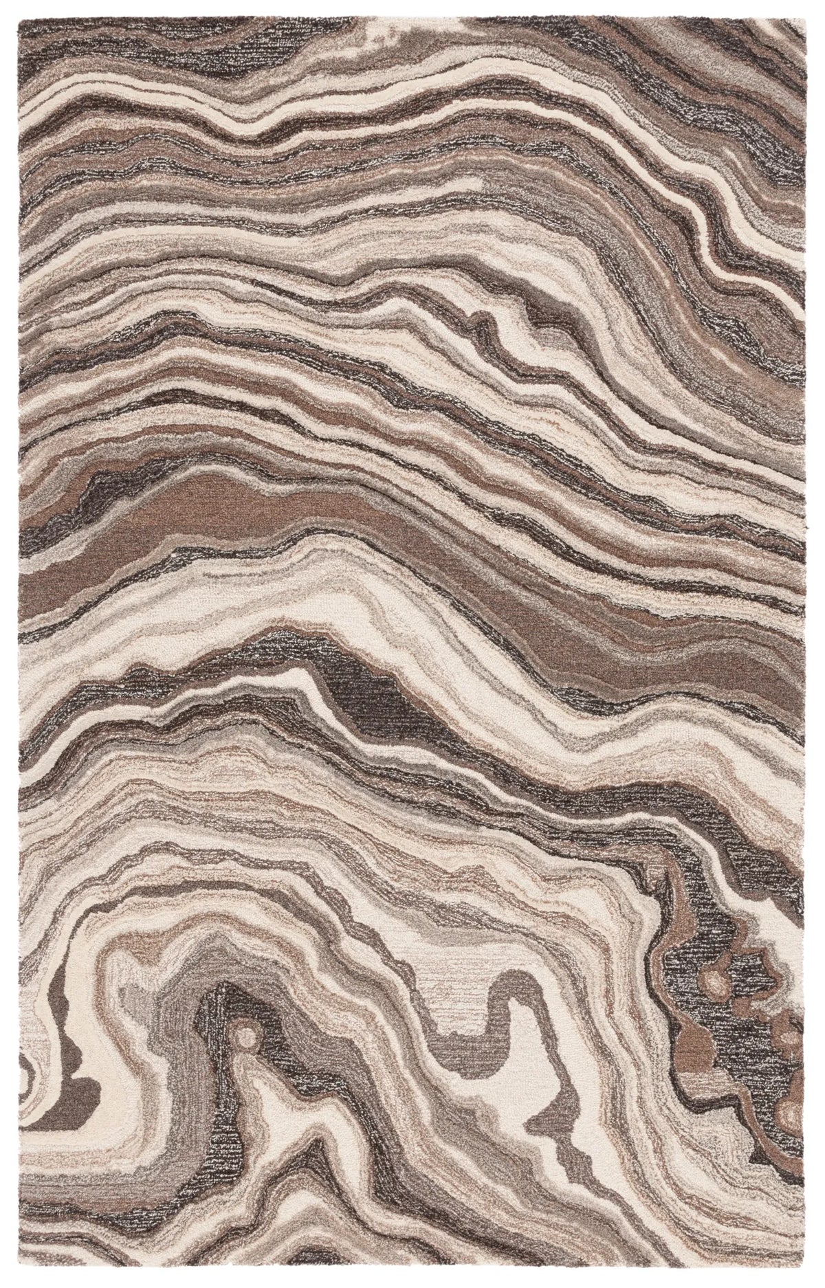 Safavieh Metro 4'-0" x 6'-0" Rug in Brown / Ivory