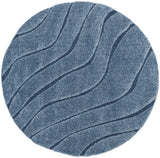 Safavieh Florida Shag 5'-0" x 5'-0" Rug in Light Blue / Blue