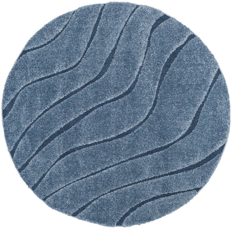 Safavieh Florida Shag 5'-0" x 5'-0" Rug in Light Blue / Blue