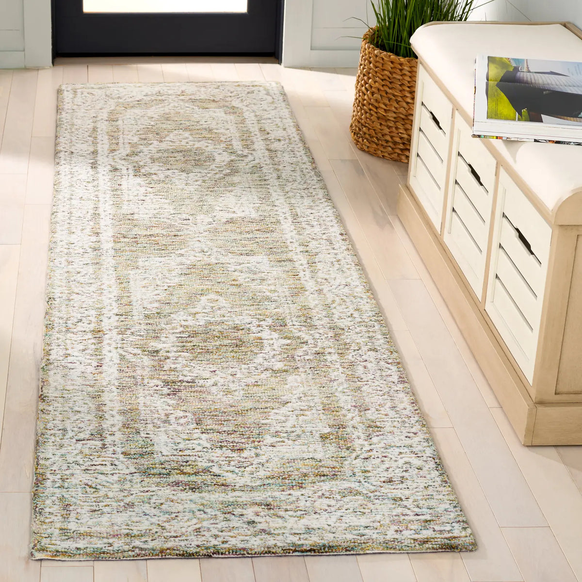 Safavieh Metro 2'-3" x 8'-0" Rug in Teal / Ivory