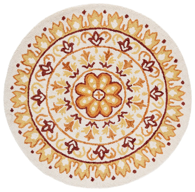 Safavieh Novelty 5'-0" x 5'-0" Rug in Ivory / Gold