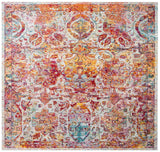 Safavieh Crystal 7'-0" x 7'-0" Rug in Light Blue / Orange
