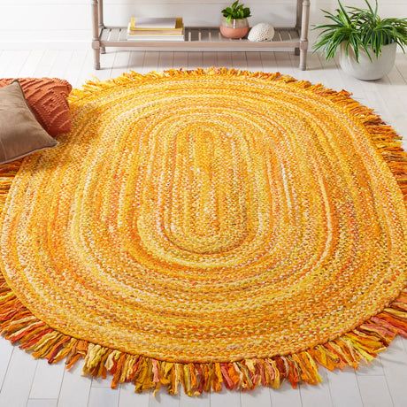 Safavieh Braided 5'-0" x 8'-0" Rug in Gold