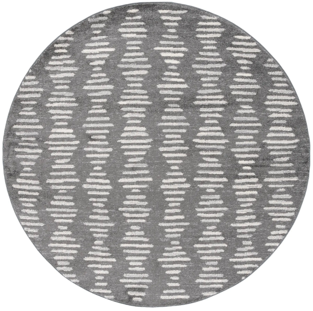 Safavieh Tulum 6'-7" x 6'-7" Rug in Dark Grey / Ivory