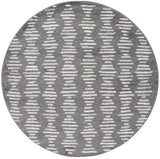 Safavieh Tulum 6'-7" x 6'-7" Rug in Dark Grey / Ivory