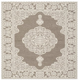 Safavieh Marbella 6'-0" x 6'-0" Rug in Light Grey / Ivory