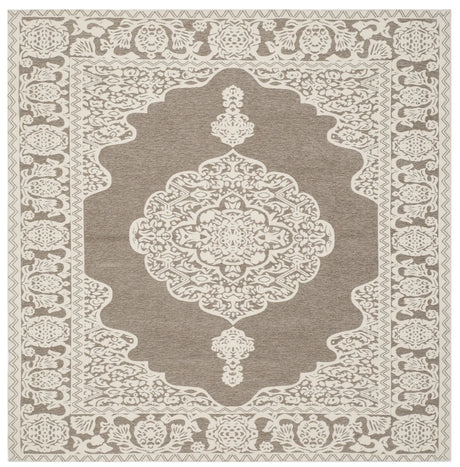 Safavieh Marbella 6'-0" x 6'-0" Rug in Light Grey / Ivory