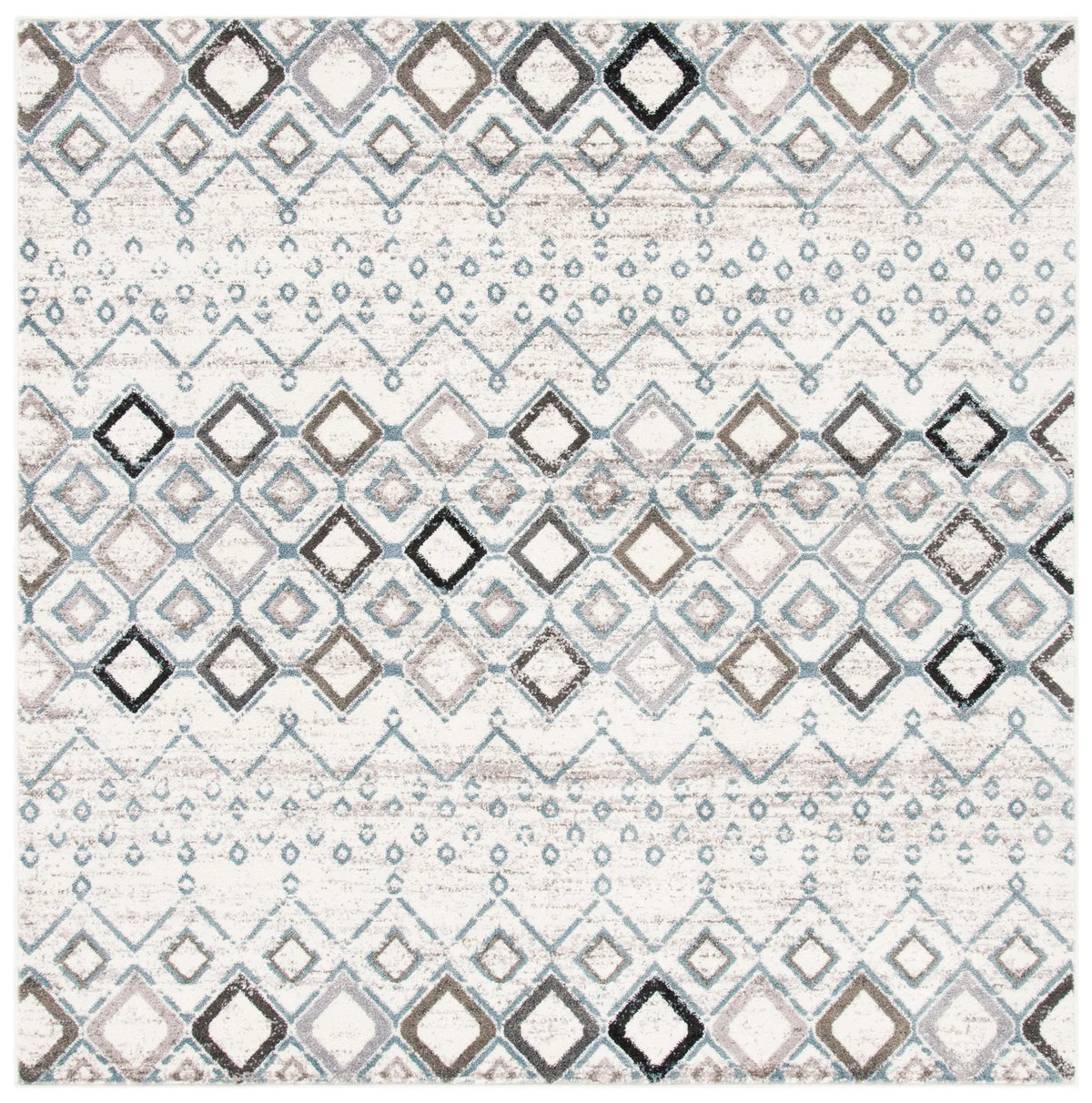 Safavieh Amsterdam 6'-7" x 6'-7" Rug in Ivory / Grey
