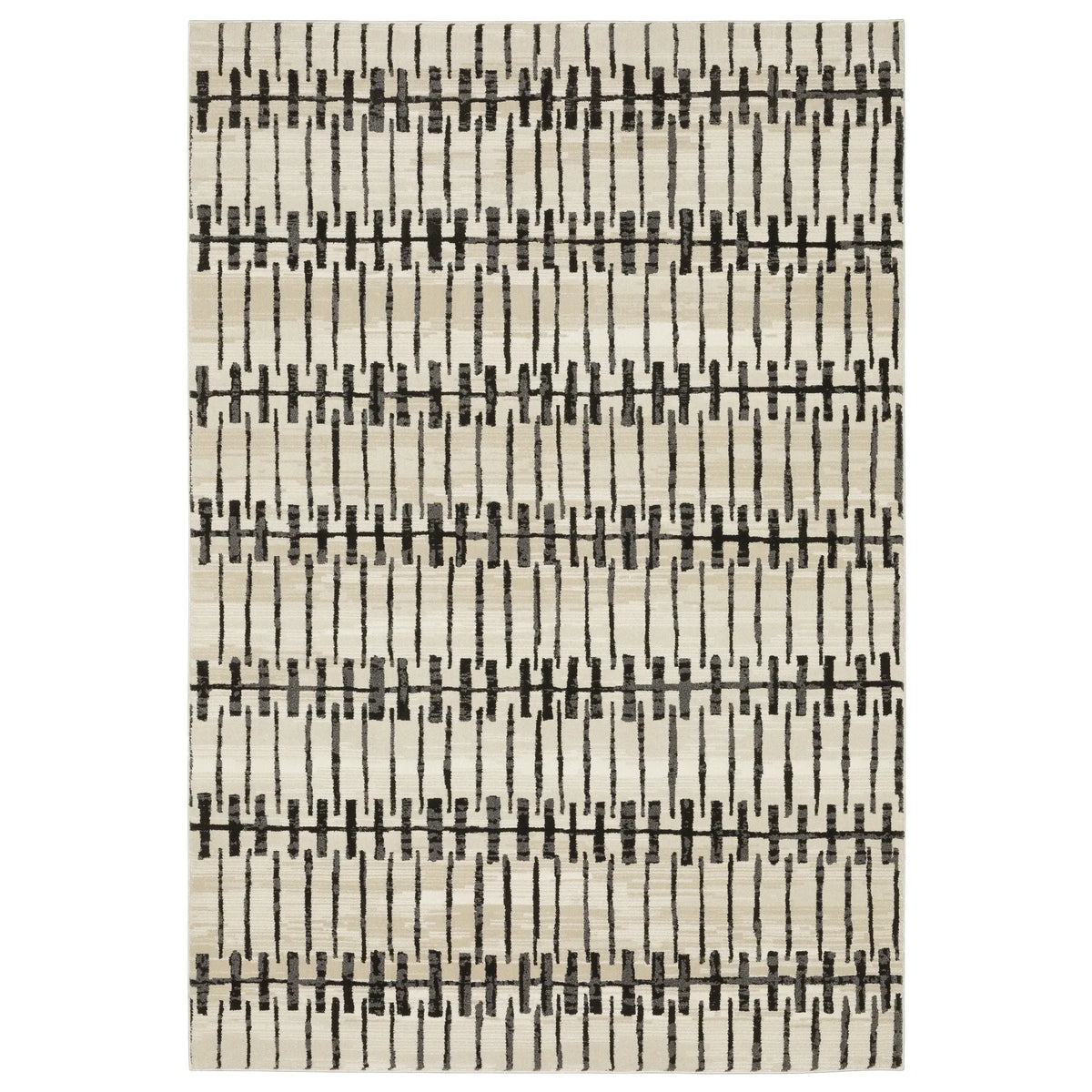 Oriental Weavers Sphinx Raylan Ray11 Ivory/ Black Rug - main flat