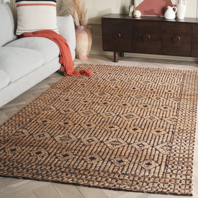 Safavieh Natural Fiber 4'-0" x 6'-0" Rug in Natural / Black