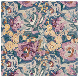 Safavieh Blossom 6'-0" x 6'-0" Rug in Light Blue / Plum