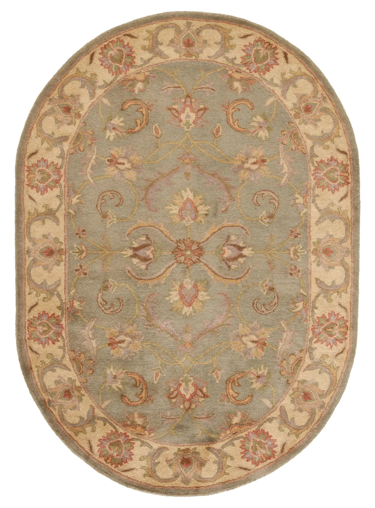 Safavieh Heritage 4'-6" x 6'-6" Rug in Green / Gold