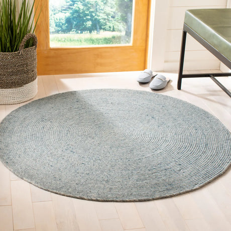 Safavieh Braided 3'-0" x 3'-0" Rug in Turquoise