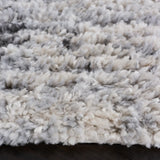 Safavieh Berber Shag 6'-7" x 6'-7" Rug in Grey / Ivory