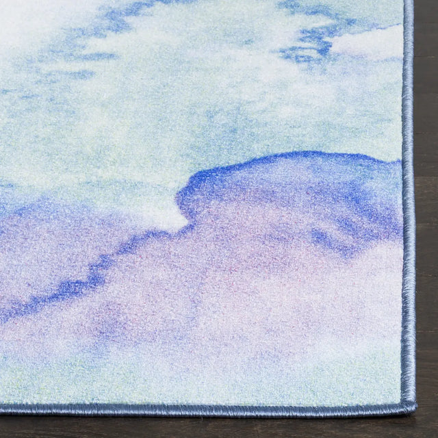 Safavieh Paint Brush 4'-4" x 6'-0" Rug in Blue / Lavender