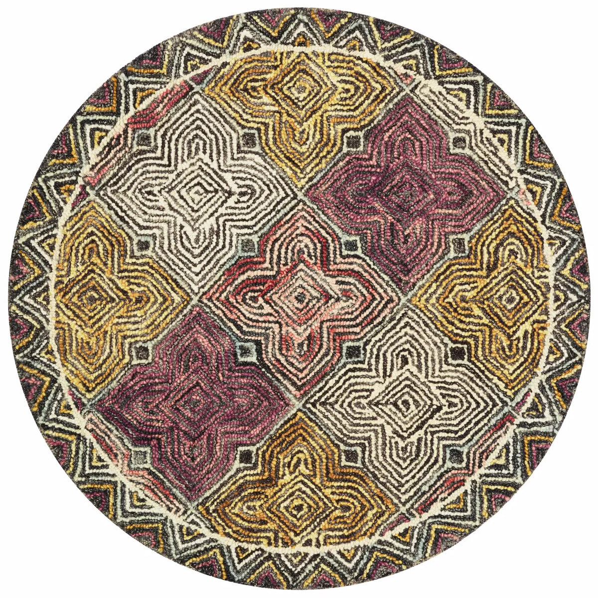 Loloi Spectrum Spe-03 Charcoal/Multi Rugs - round flat
