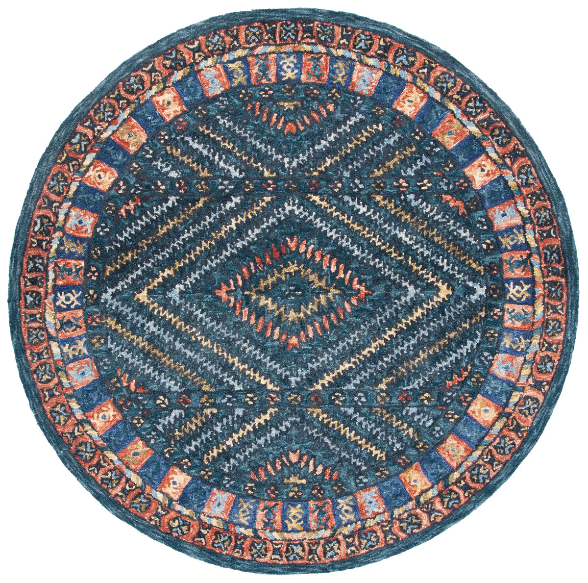 Safavieh Aspen 5'-0" x 5'-0" Rug in Rust / Green