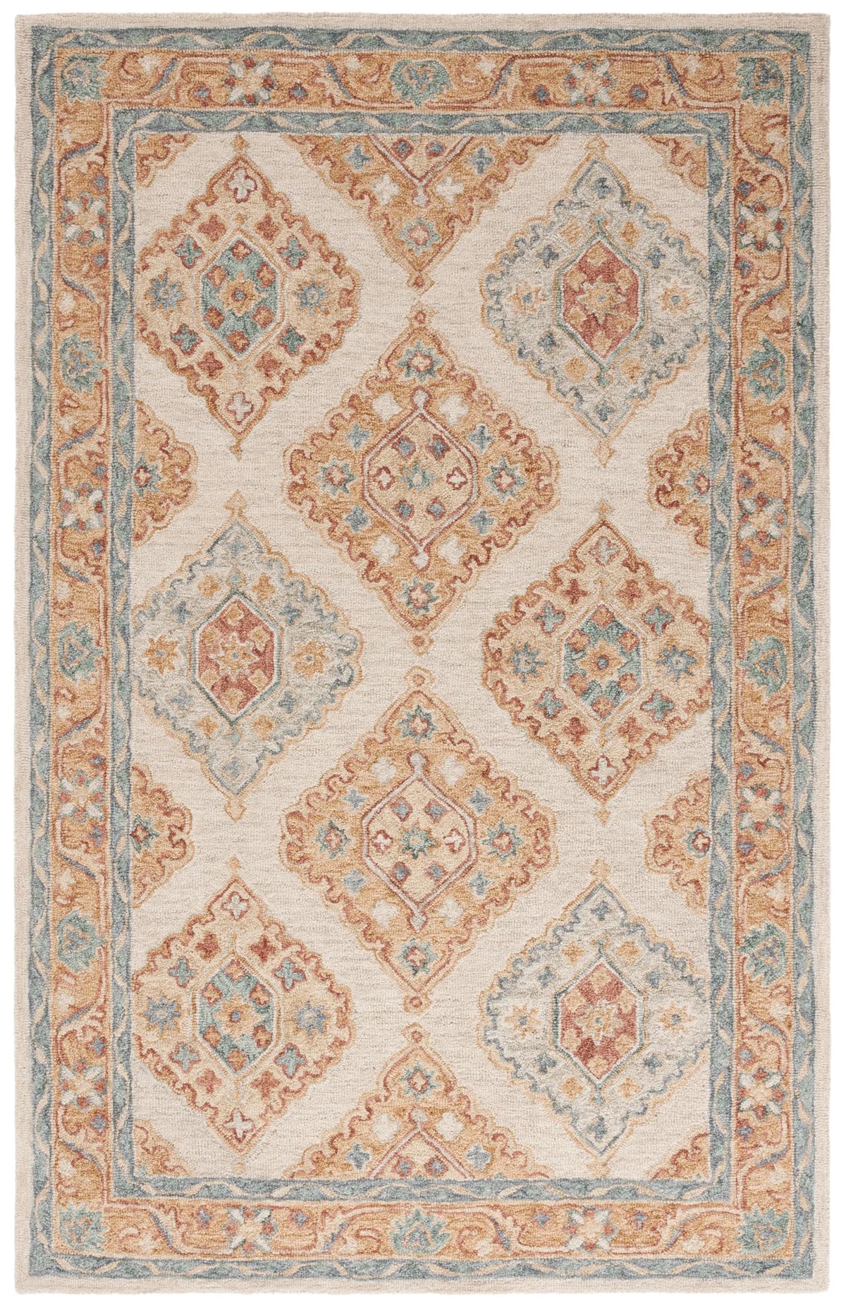 Safavieh Metro 4'-0" x 6'-0" Rug in Beige / Rust
