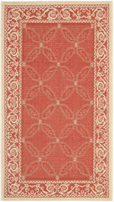 Safavieh Courtyard 2'-0" x 3'-7" Rug in Red / Natural