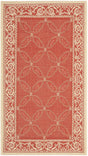 Safavieh Courtyard 2'-0" x 3'-7" Rug in Red / Natural