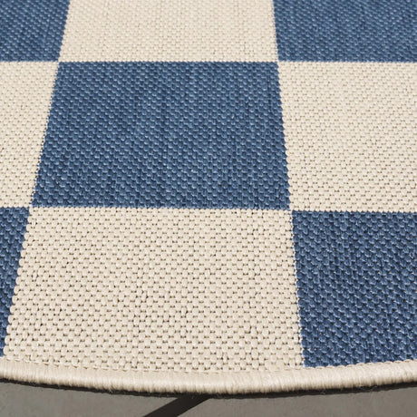 Safavieh Courtyard 6'-7" x 6'-7" Rug in Blue / Beige