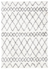 Safavieh Berber Shag 4'-0" x 6'-0" Rug in Ivory / Grey