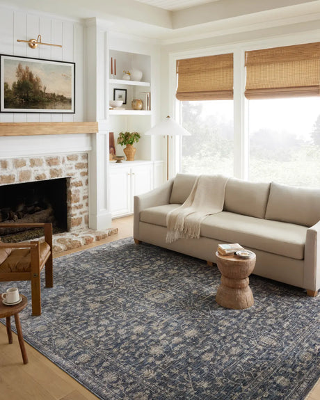 Loloi Sorrento Sor-01 Midnight/Natural Rug - room scene 2