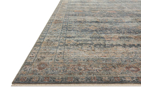 Loloi Heritage Her-09 Sky/Sunset Rug - rug corner