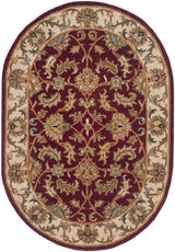 Safavieh Heritage 4'-6" x 6'-6" Rug in Red / Ivory