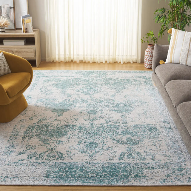 Safavieh Bedford 10'-0" x 14'-0" Rug in Turquoise / Ivory