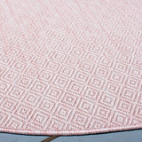 Safavieh Courtyard 6'-7" x 6'-7" Rug in Soft Pink