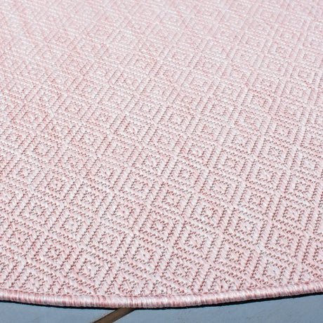 Safavieh Courtyard 6'-7" x 6'-7" Rug in Soft Pink