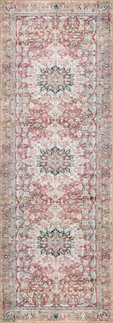 Loloi Wynter Wyn-05 Tomato/Teal Rugs - runner flat