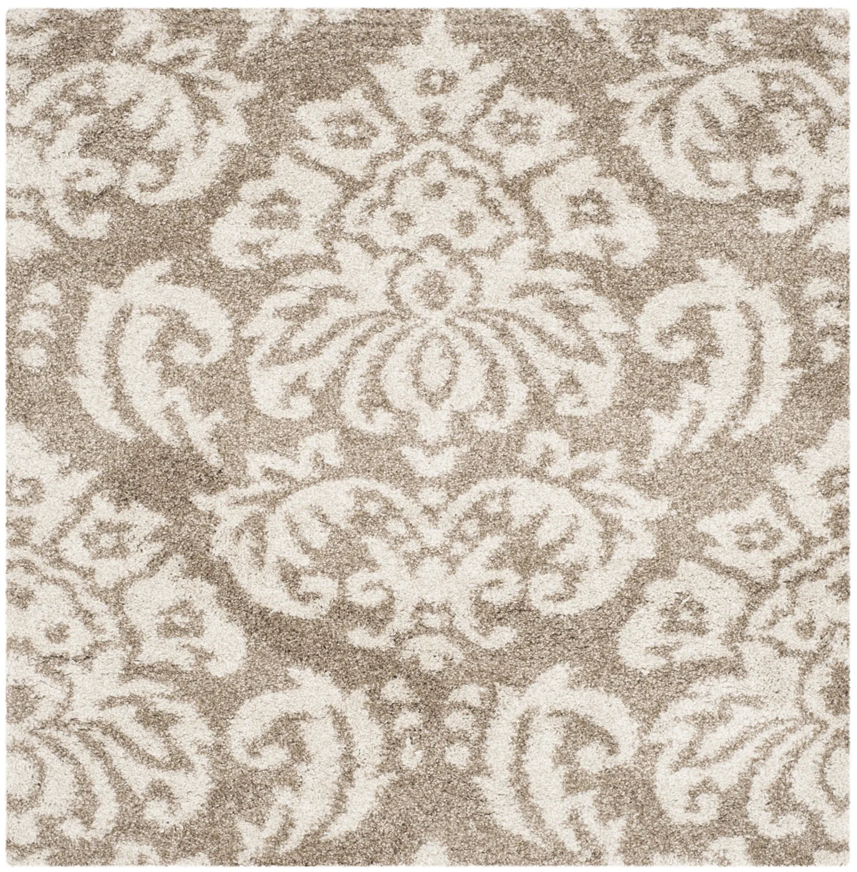 Safavieh Florida Shag 4'-0" x 4'-0" Rug in Beige / Cream